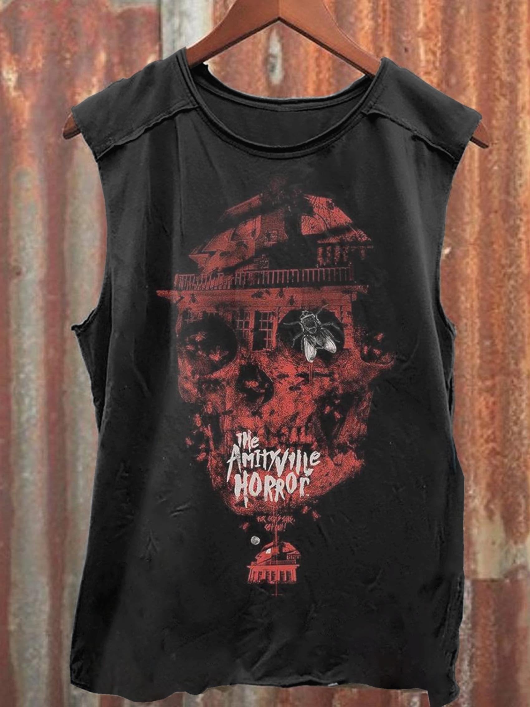 The Amityville Horror Art Print 100% Cotton Casual Tank Top