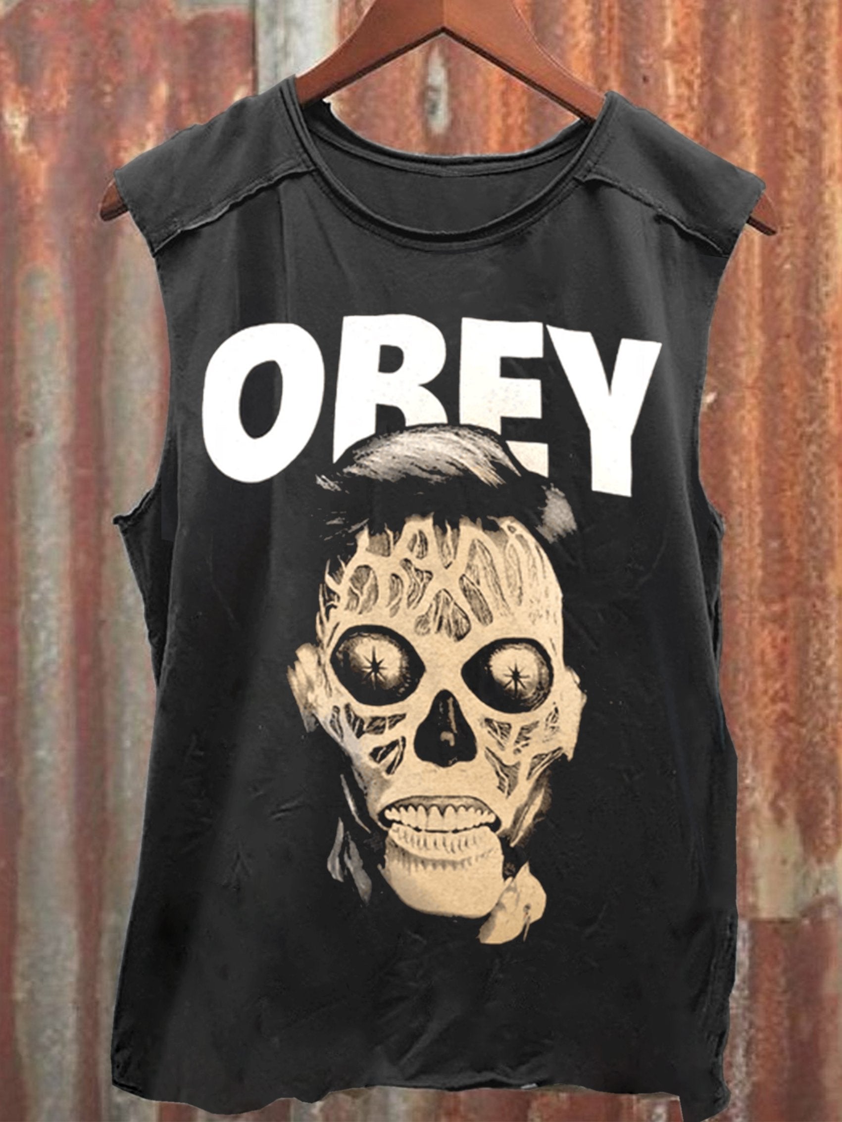 Horror Movie Art Print 100% Cotton Casual Tank Top