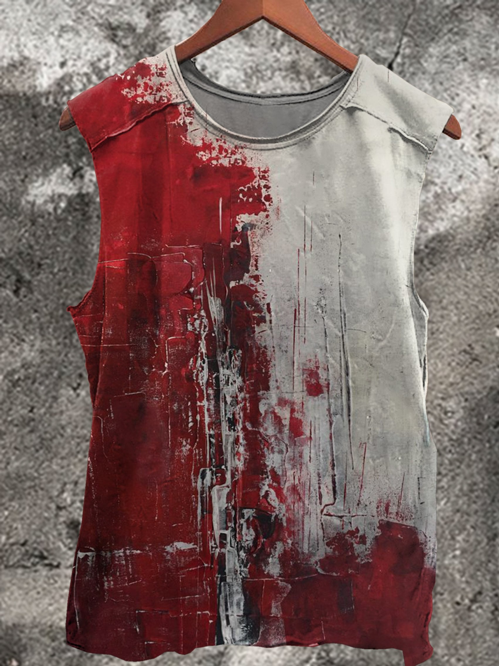 Halloween Bloody Print 100% Cotton Casual Tank Top