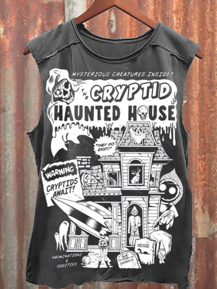 Cryptid Haunted House Unisex Classic Tank Top
