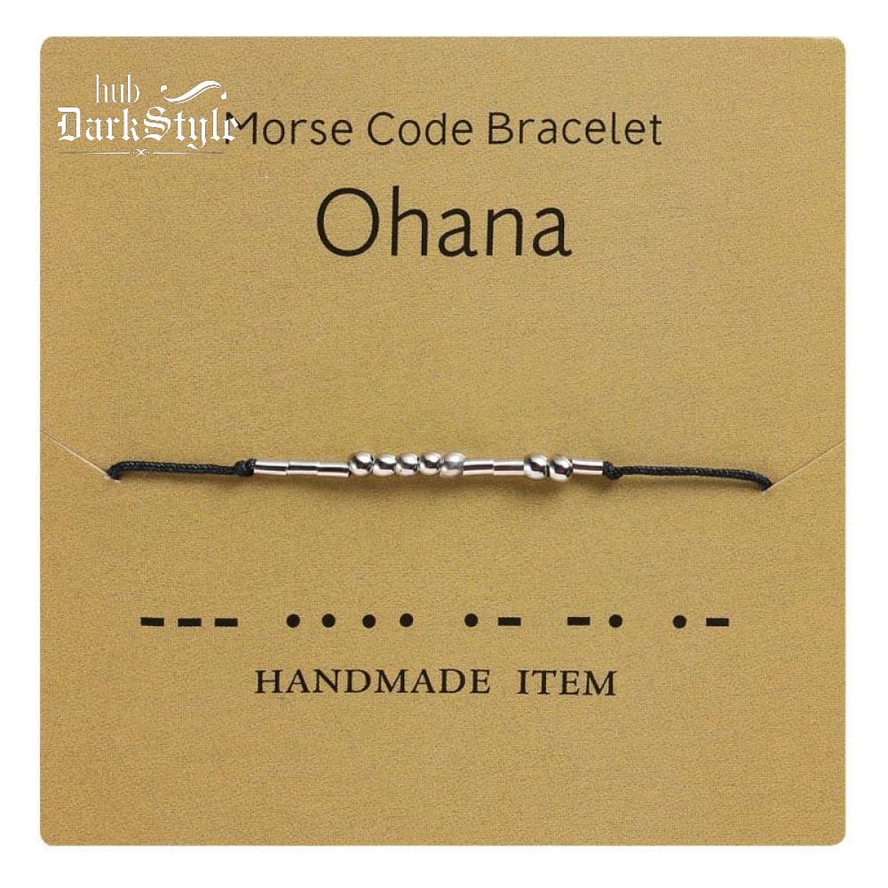 Women's Men's Unisex Morse Code Alphanumeric Couple Bracelet