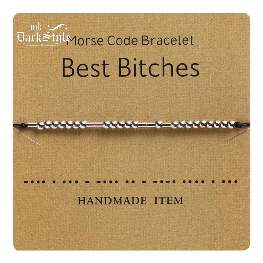 Women's Men's Unisex Morse Code Alphanumeric Couple Bracelet