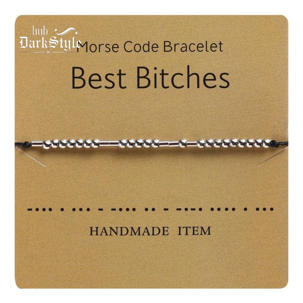 Women's Men's Unisex Morse Code Alphanumeric Couple Bracelet