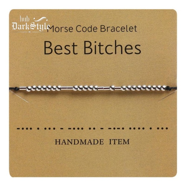 Women's Men's Unisex Morse Code Alphanumeric Couple Bracelet