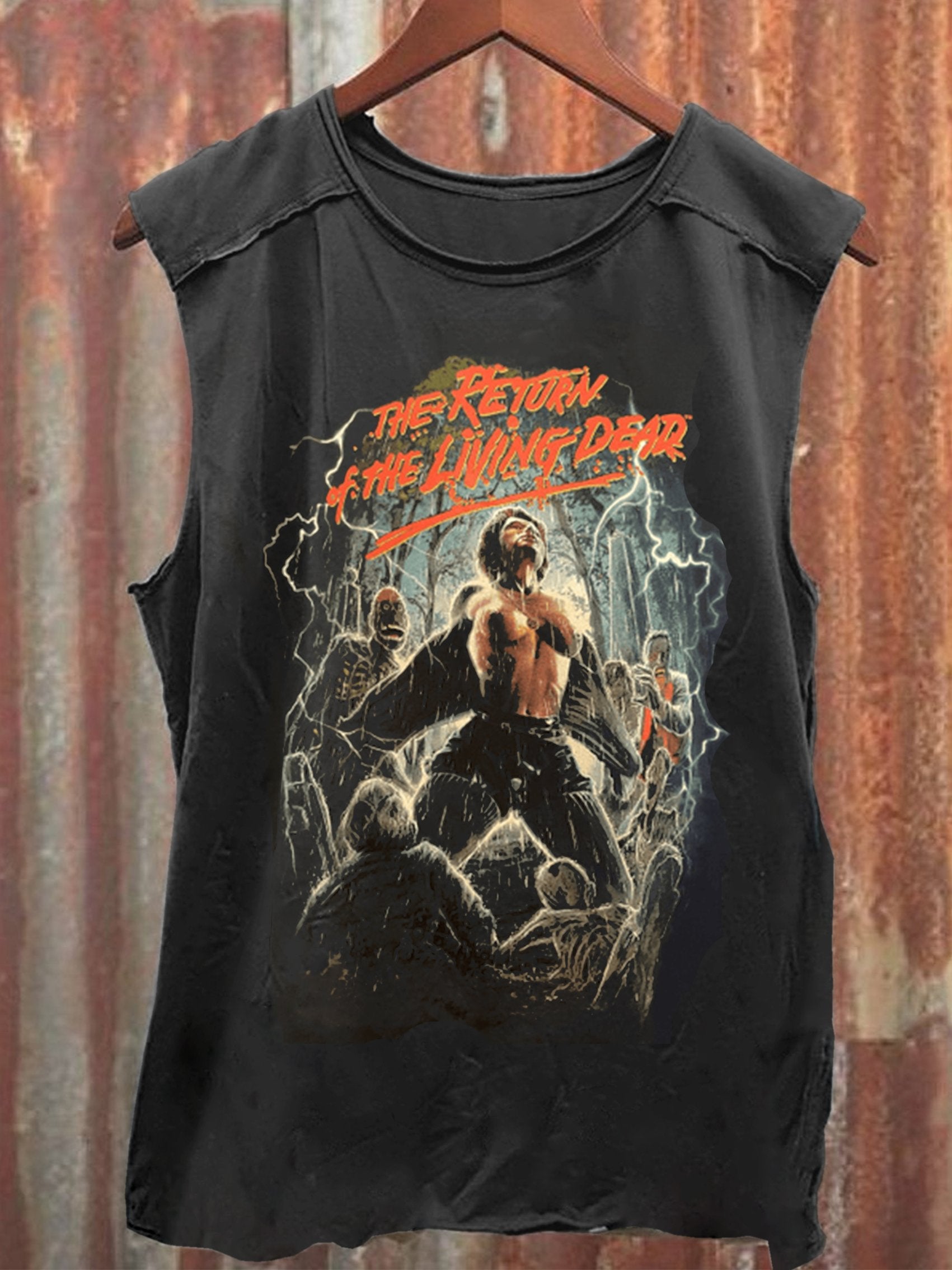 Horror Movie Art Print 100% Cotton Casual Tank Top