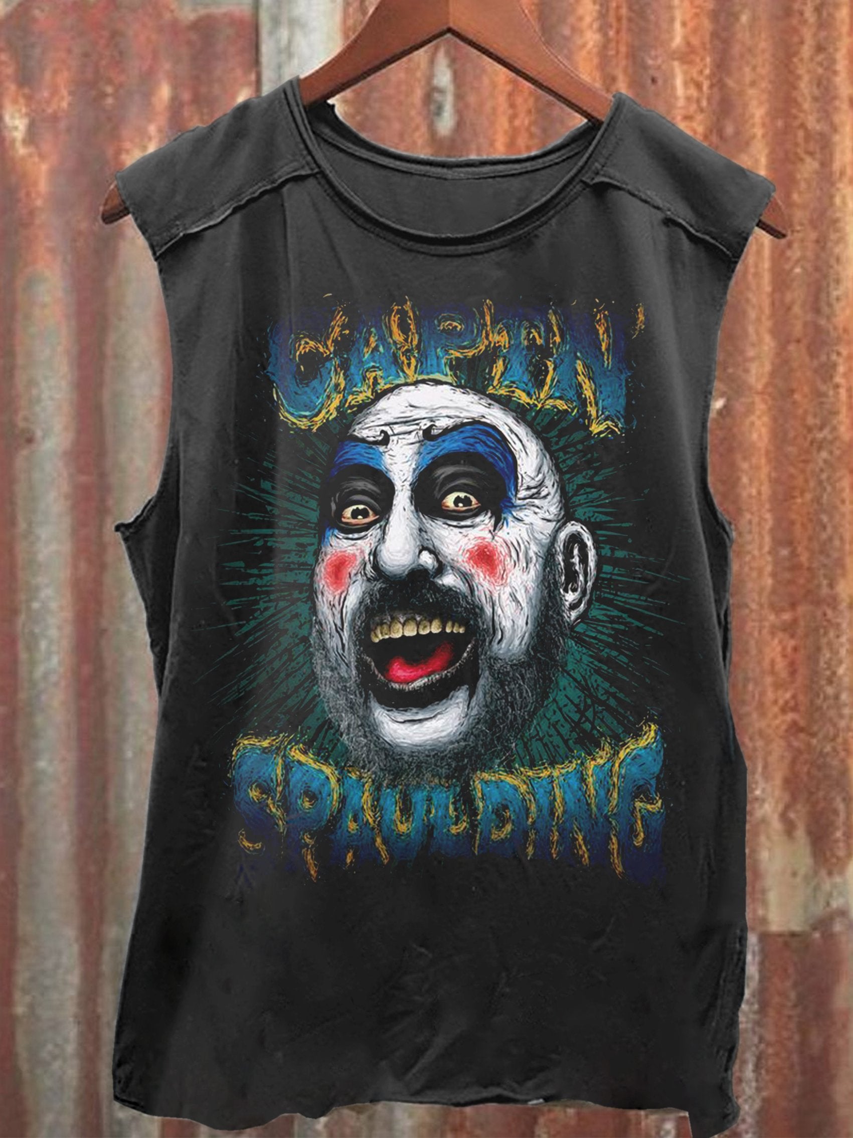 Vintage Captain Spaulding Art Print 100% Cotton Casual Tank Top