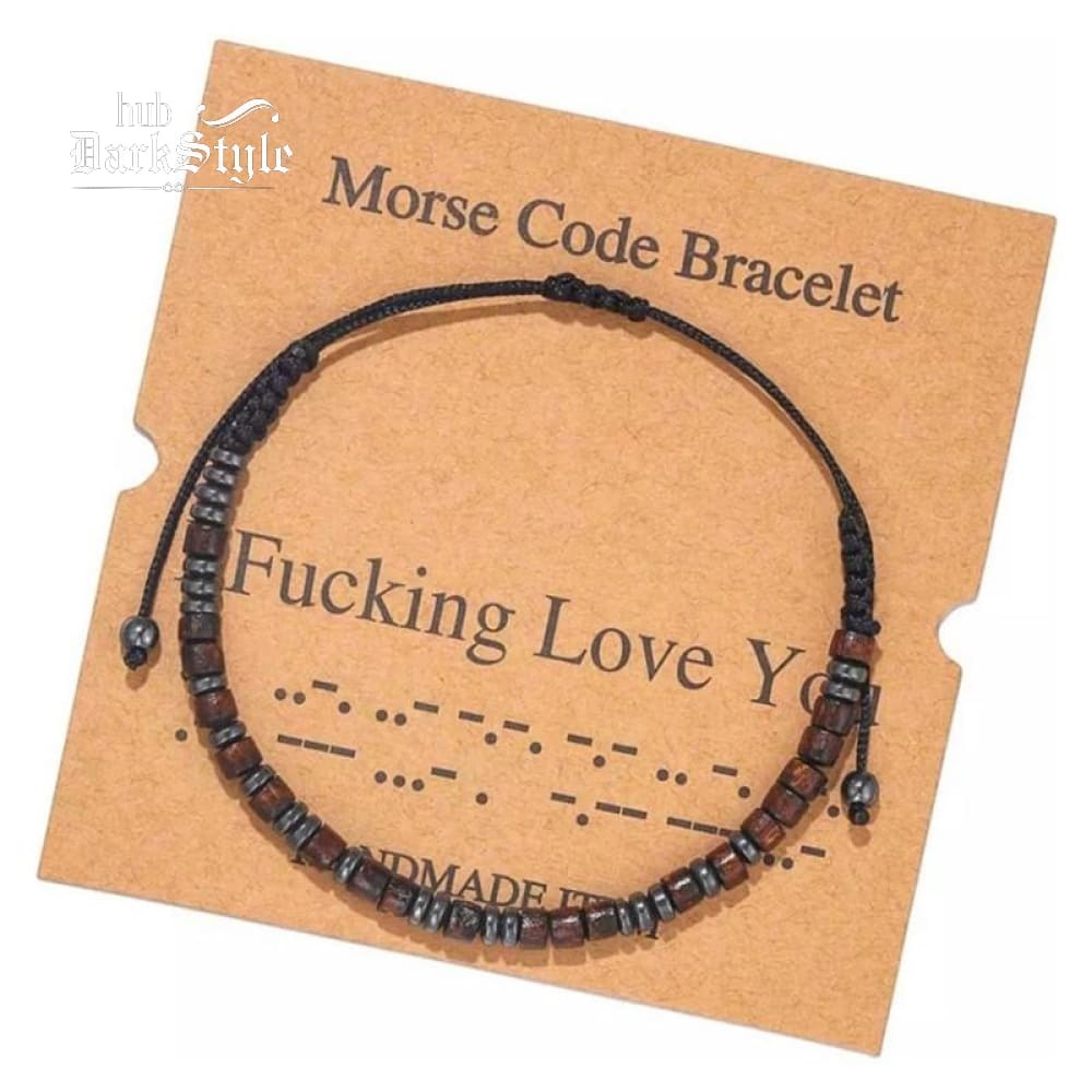 Unisex Morse Code Alphanumeric Weave Couple Bracelet