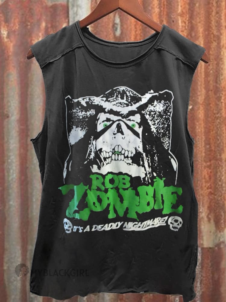 Rob Zombie Art Print 100% Cotton Casual Tank Top