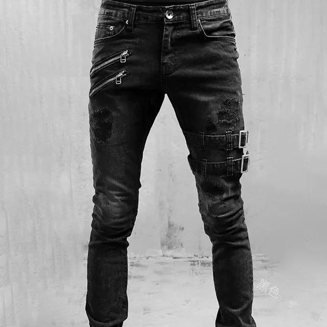 Punk Gothic Personalized Ripped Jeans
