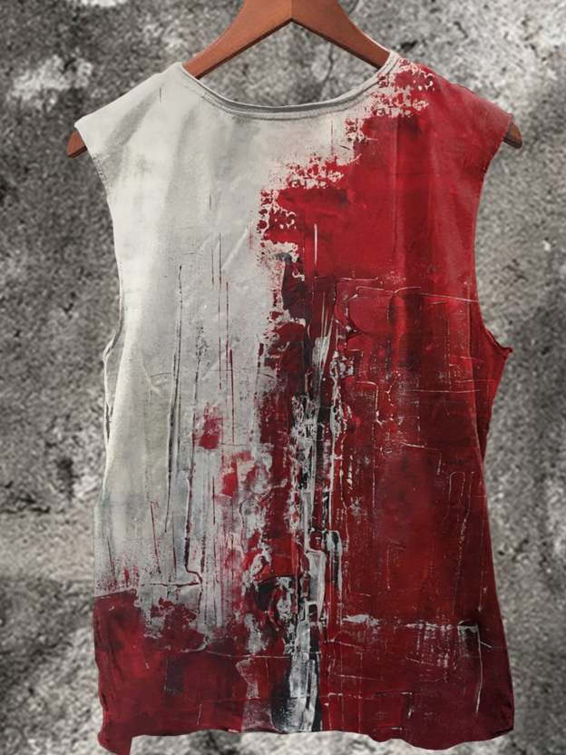 Halloween Bloody Print 100% Cotton Casual Tank Top