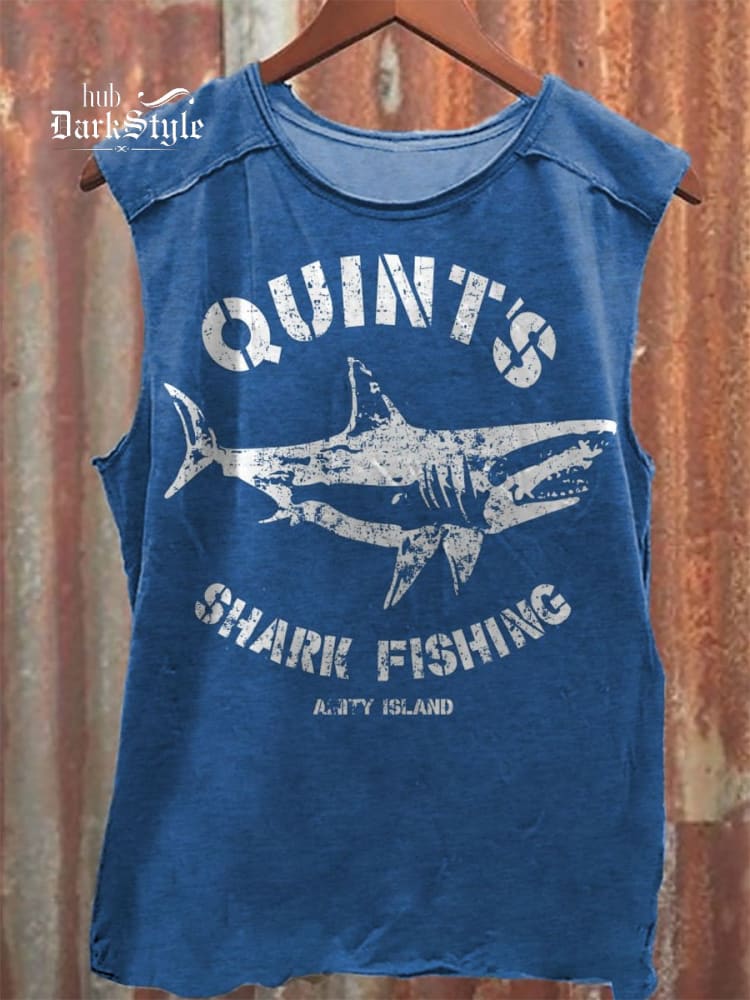 Quint's Shark Fishing Amity Island 1975 Unisex Essential Tank Top