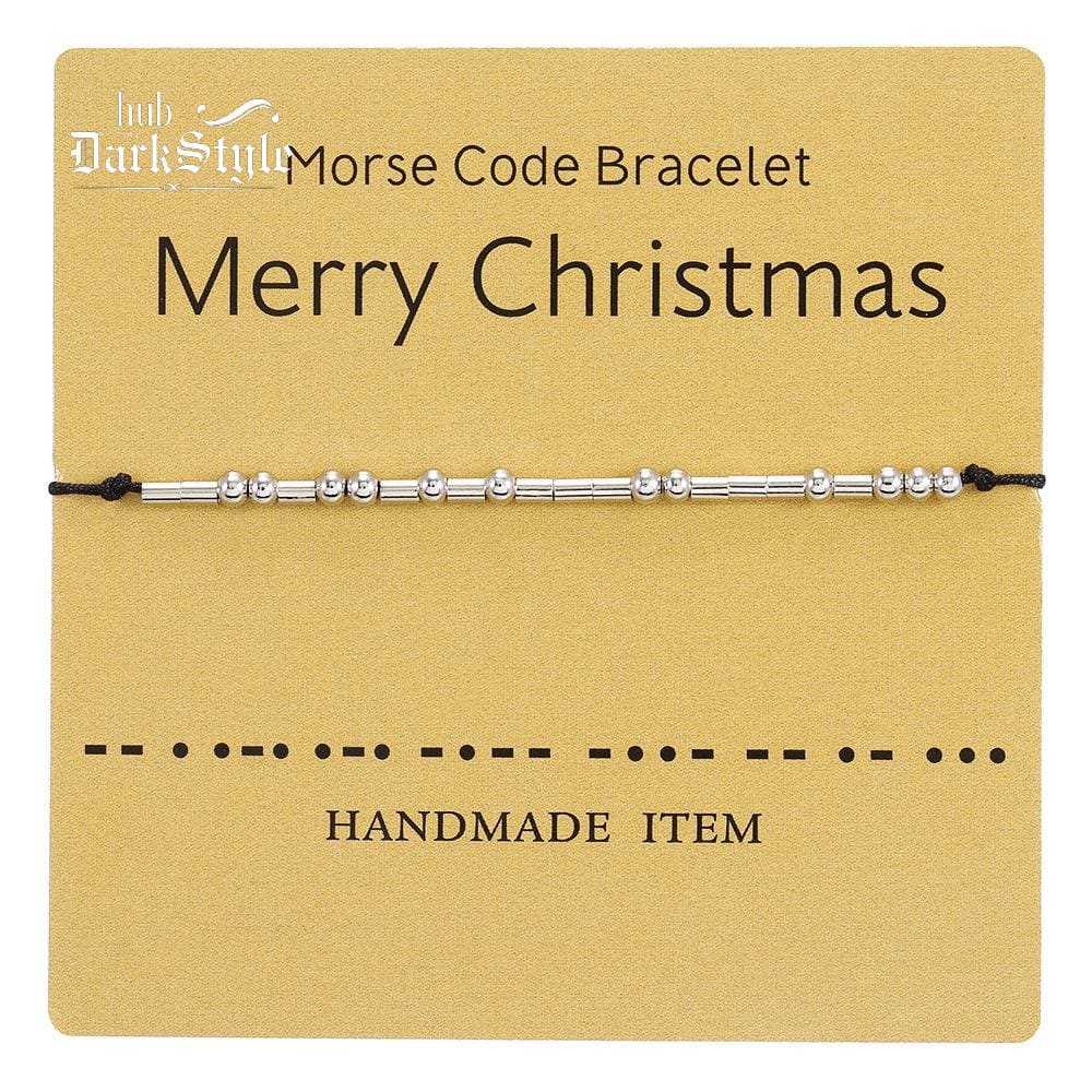 Women's Men's Unisex Morse Code Alphanumeric Couple Bracelet