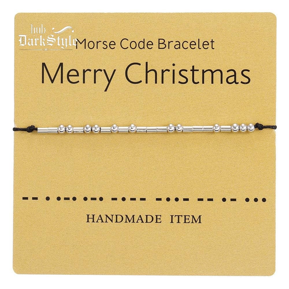 Women's Men's Unisex Morse Code Alphanumeric Couple Bracelet
