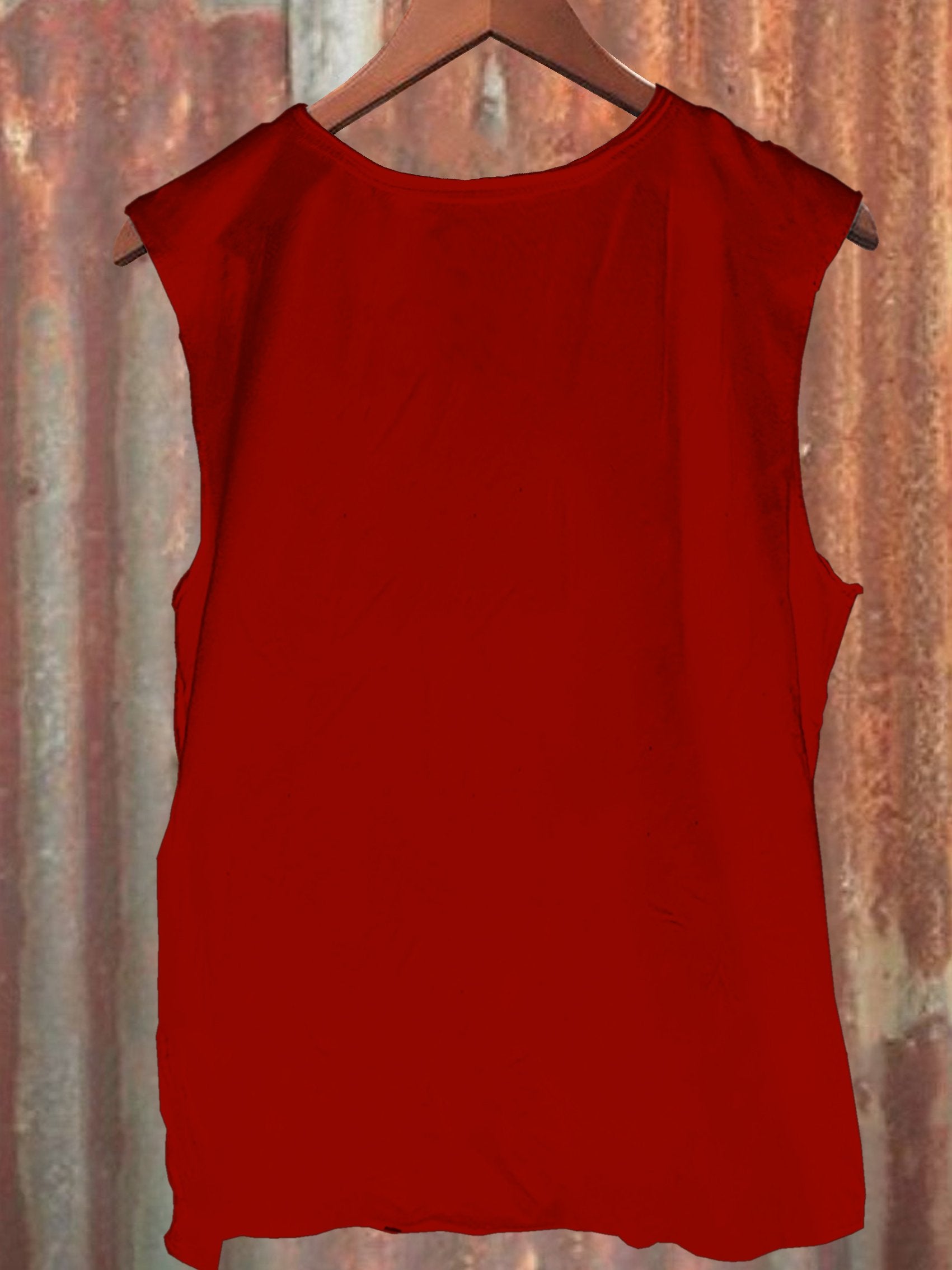 Unisex Vintage Weird Middle Finger Print Casual Tank Top