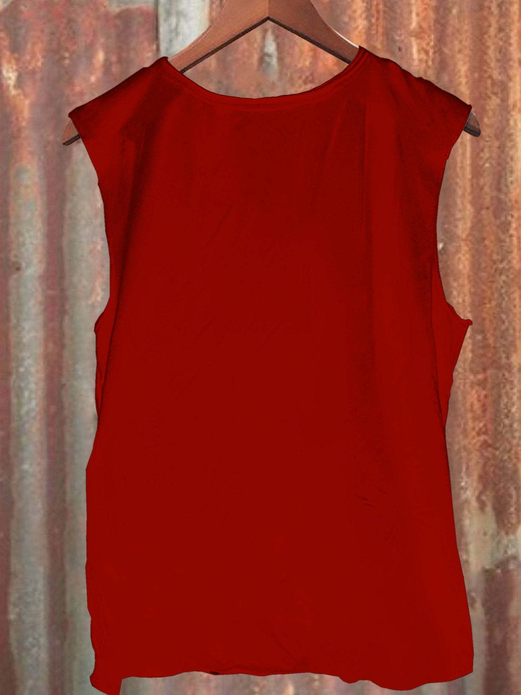 Unisex Vintage Weird Middle Finger Print Casual Tank Top