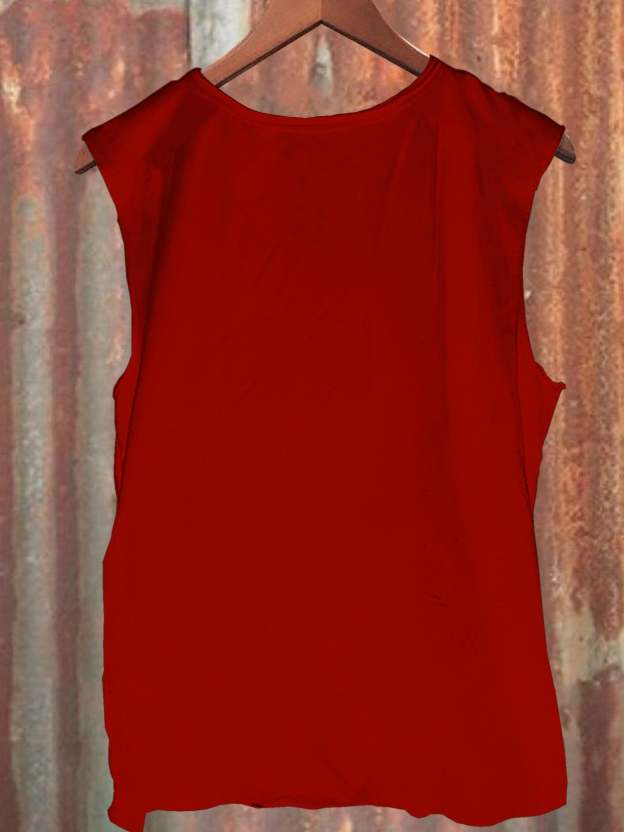 Unisex Vintage Weird Middle Finger Print Casual Tank Top