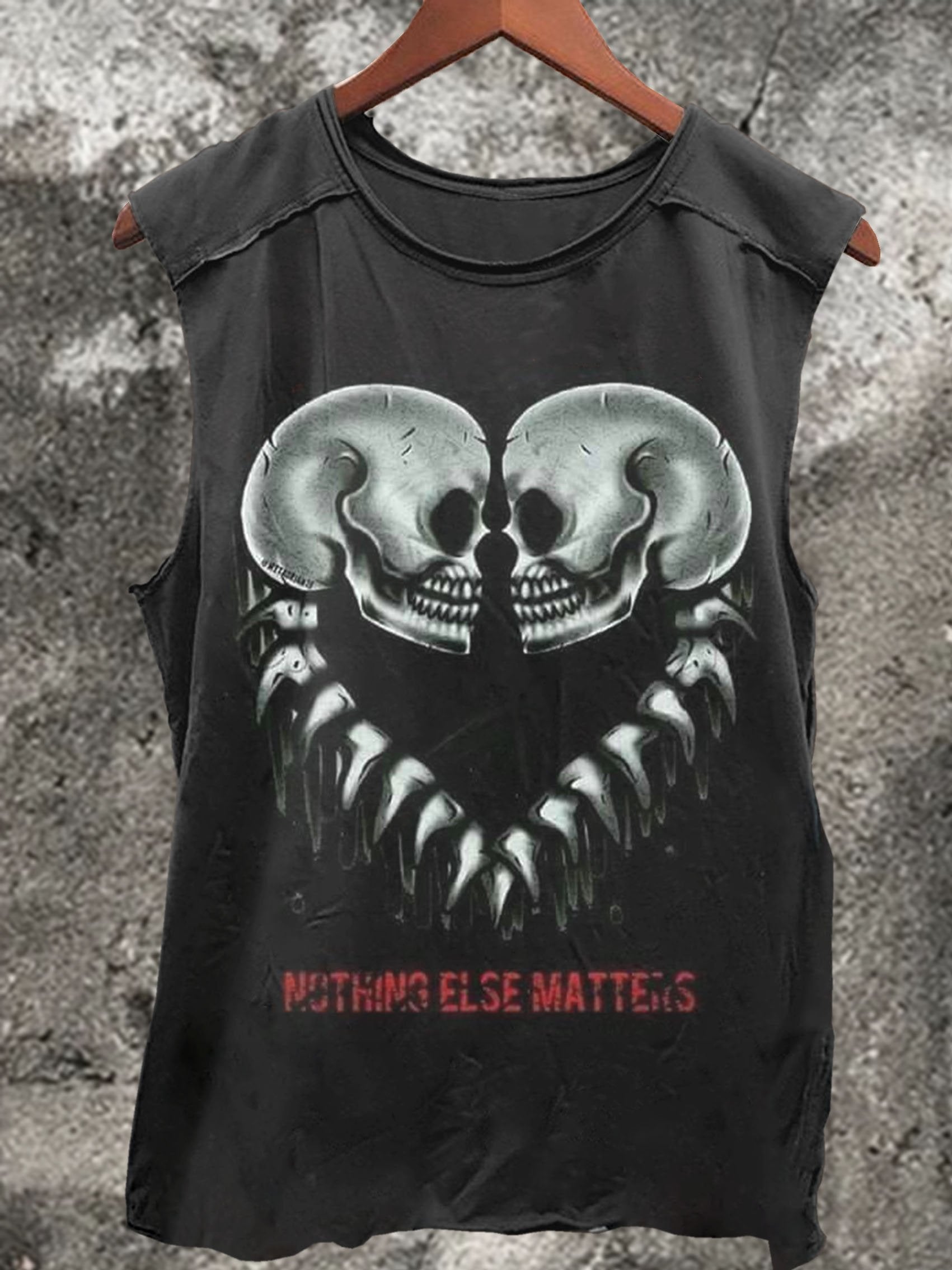 Nothing Else Matters Print 100% Cotton Casual Tank Top