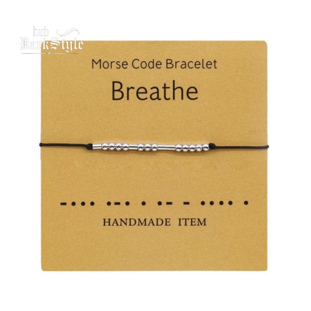 Women's Men's Unisex Morse Code Alphanumeric Couple Bracelet