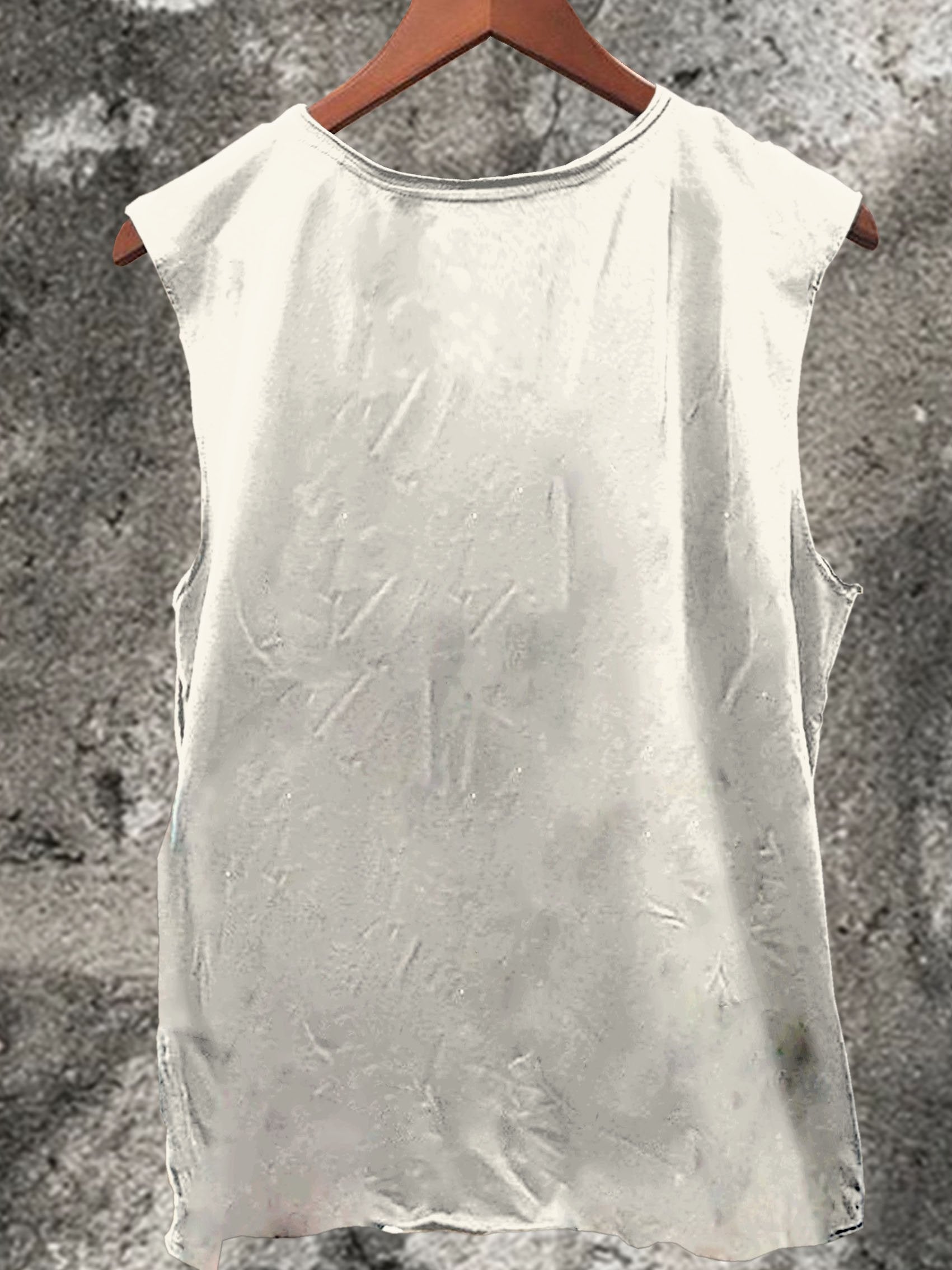 Meow Cat Print 100% Cotton Casual Tank Top