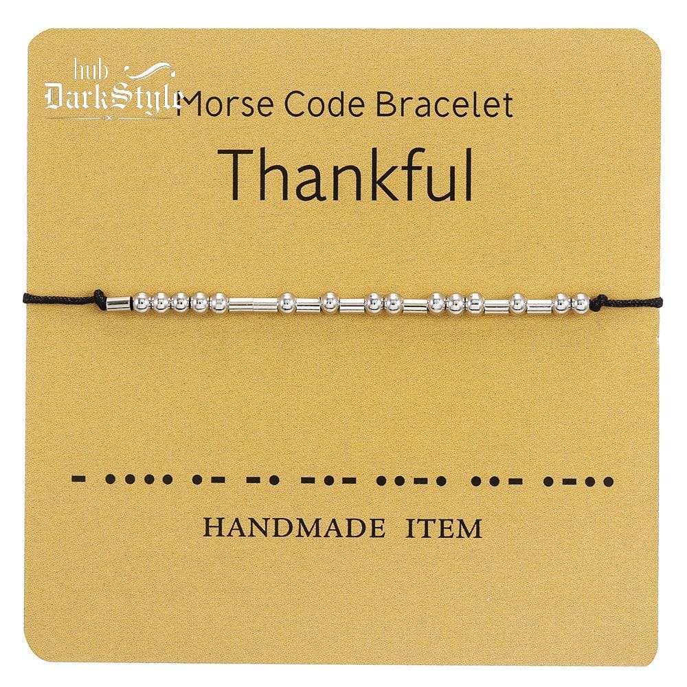Women's Men's Unisex Morse Code Alphanumeric Couple Bracelet
