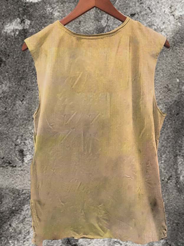 Cat No. 13 Print 100% Cotton Casual Tank Top