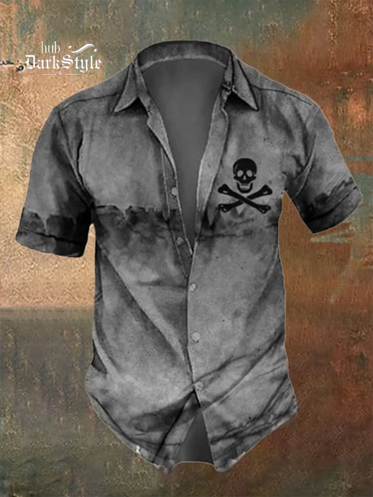 Vintage Skull Hawaiian Shirt