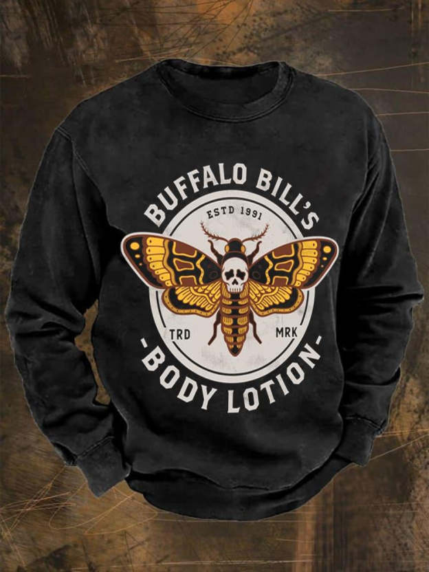 Buffalo Bills Body Lotion Vintage Print Unisex Classic 100% Cotton Sweatshirt