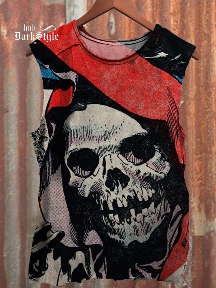 Unisex Horror Art Print Tank Top