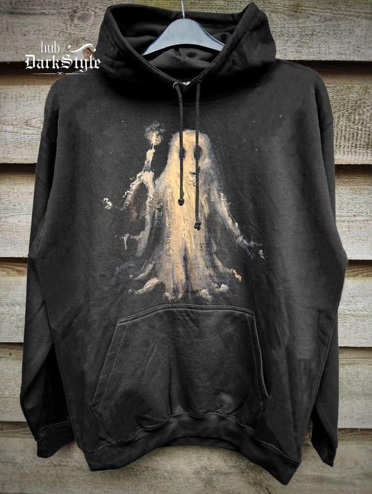 Unisex Ghost with The Candle Print Casual Hoodie Sweatshirt