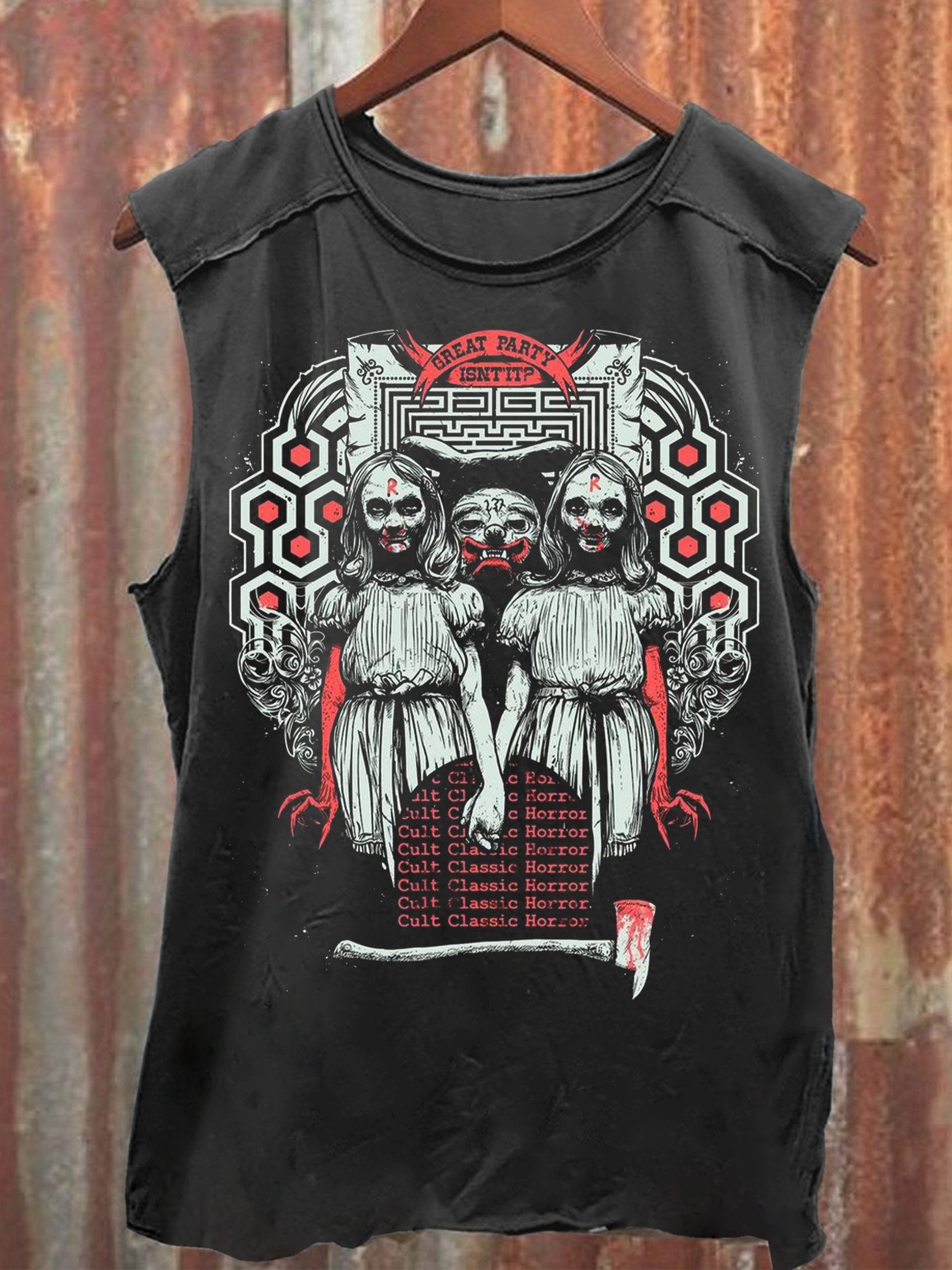 Vintage The Shining Art Print 100% Cotton Casual Tank Top