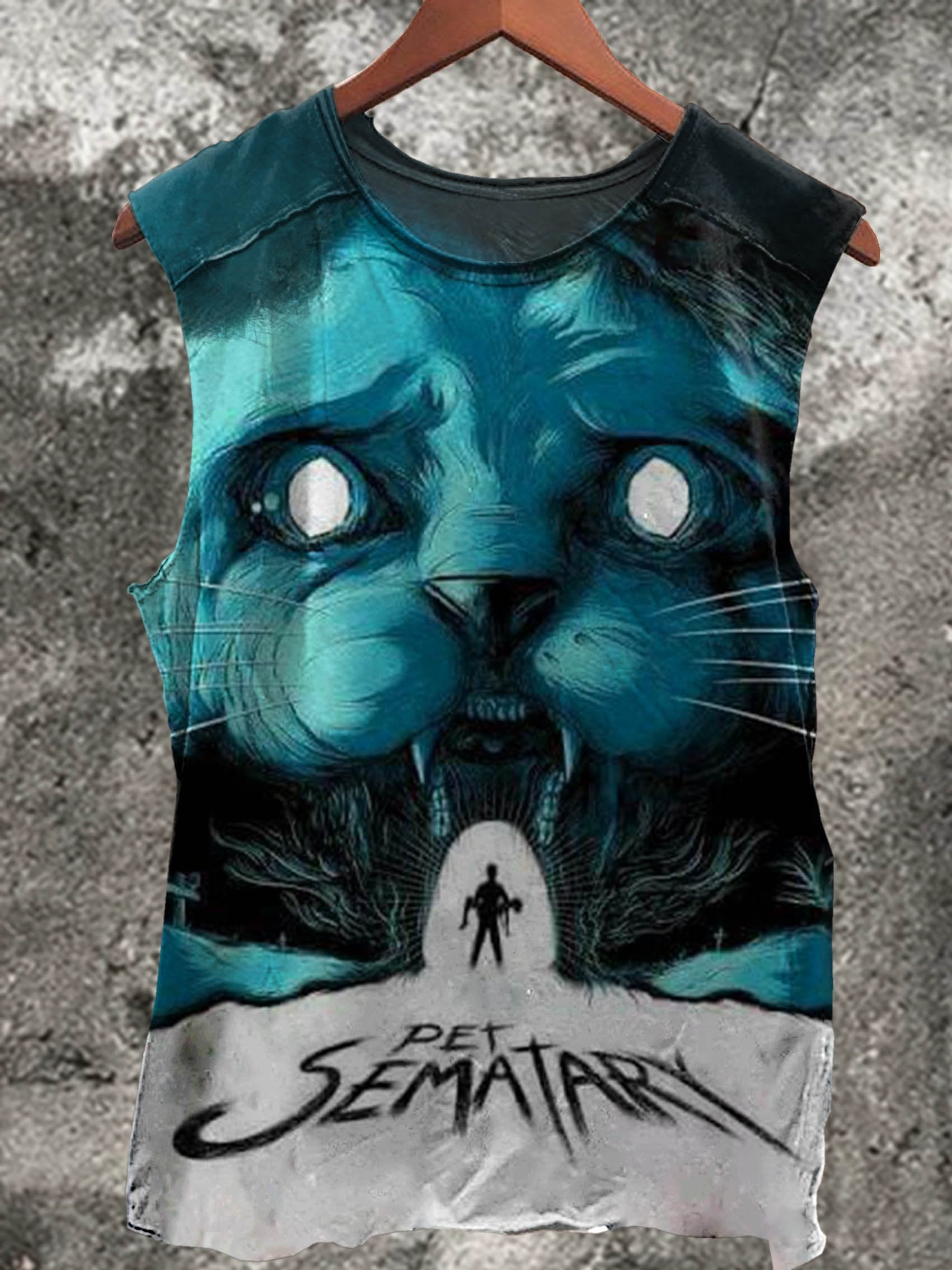 Pet Sematary Print 100% Cotton Casual Tank Top