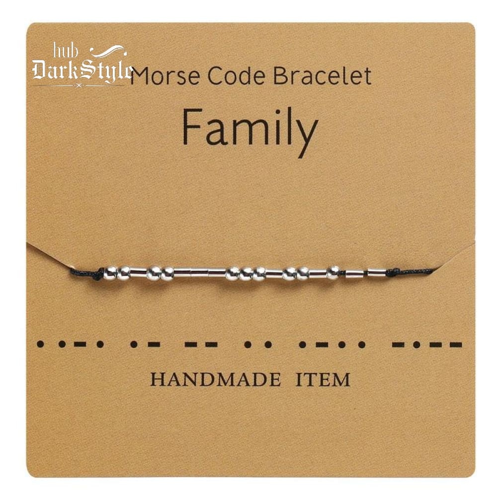 Women's Men's Unisex Morse Code Alphanumeric Couple Bracelet