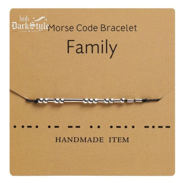 Women's Men's Unisex Morse Code Alphanumeric Couple Bracelet