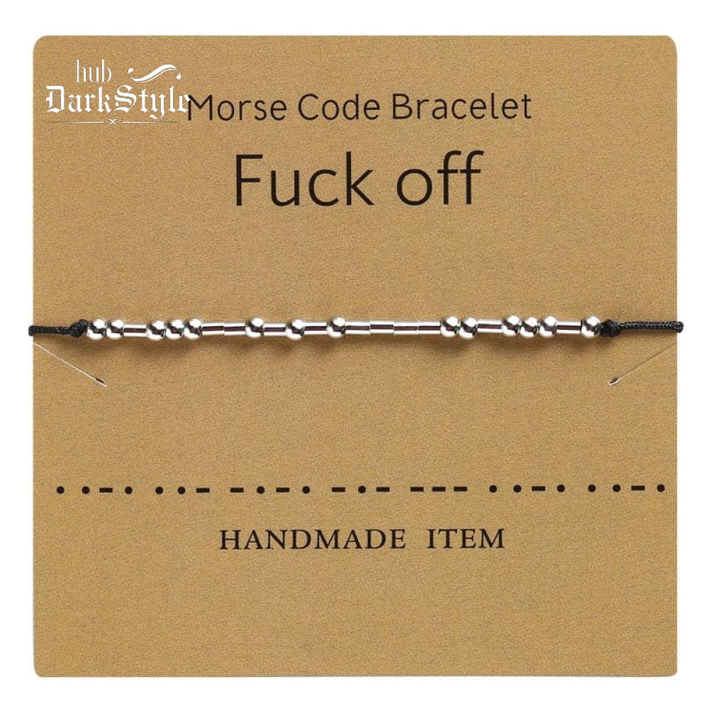 Women's Men's Unisex Morse Code Alphanumeric Couple Bracelet