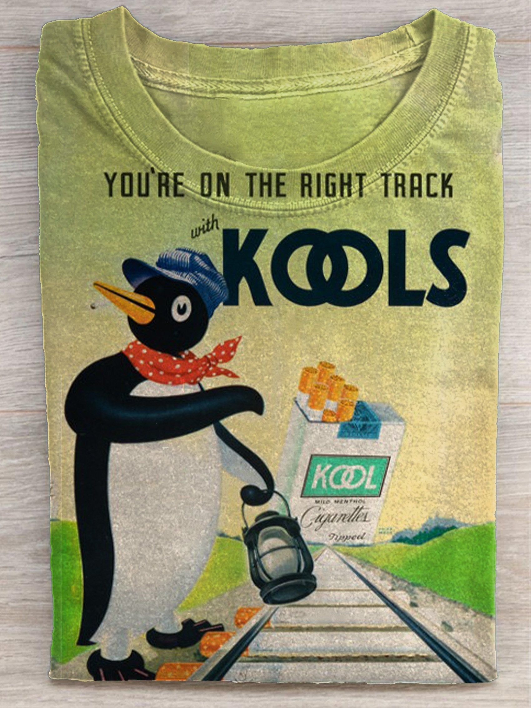 You're On The Right Track Kools Smoking Art Print T-shirt
