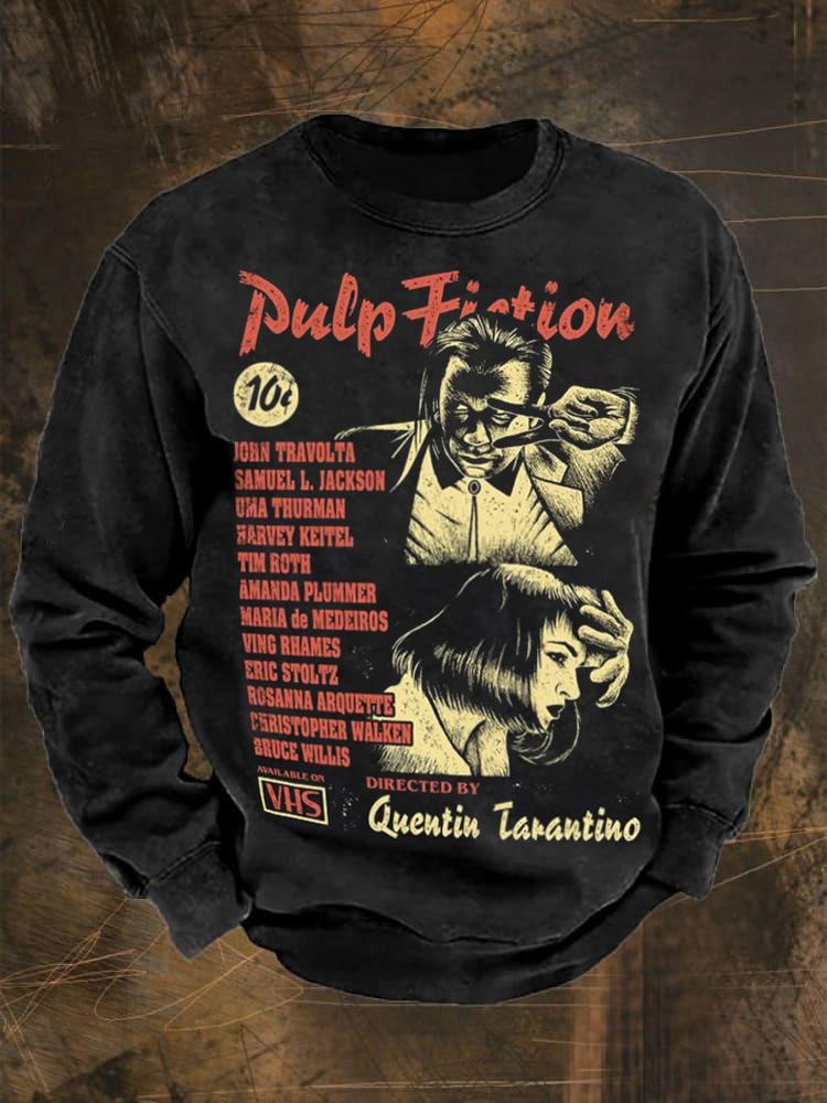 Pulp Fiction Mia and Vincent Print Unisex Classic 100% Cotton Sweatshirt