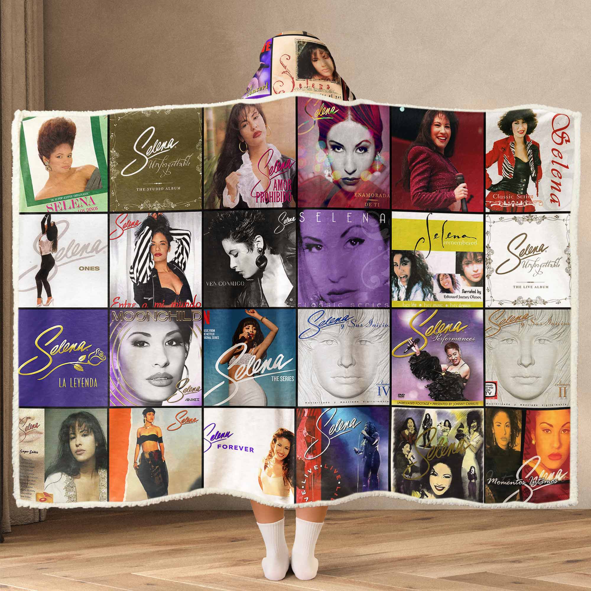 Selena Wearable Hooded Blanket – Tejano Pop Warmth You Can Wear