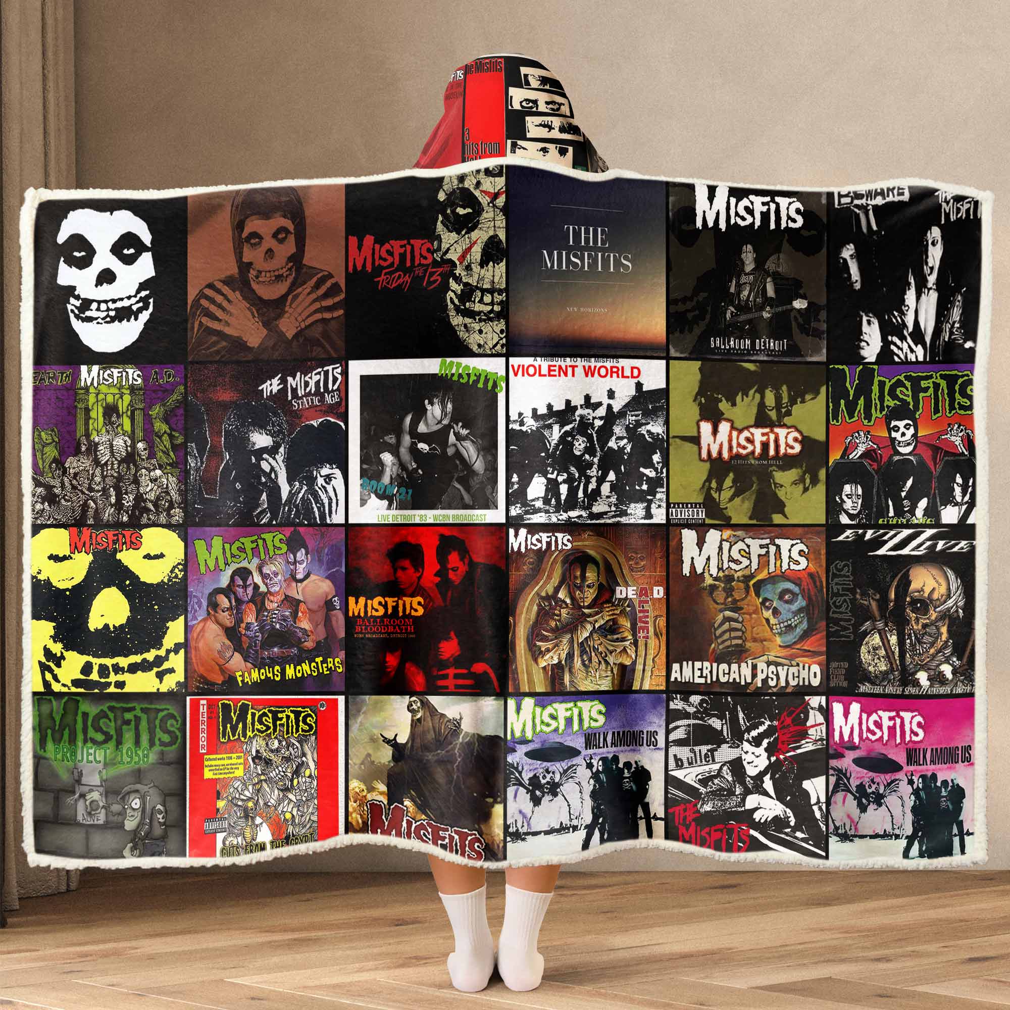 Misfits Wearable Hooded Blanket – Horror-Punk Energy You Can Wear
