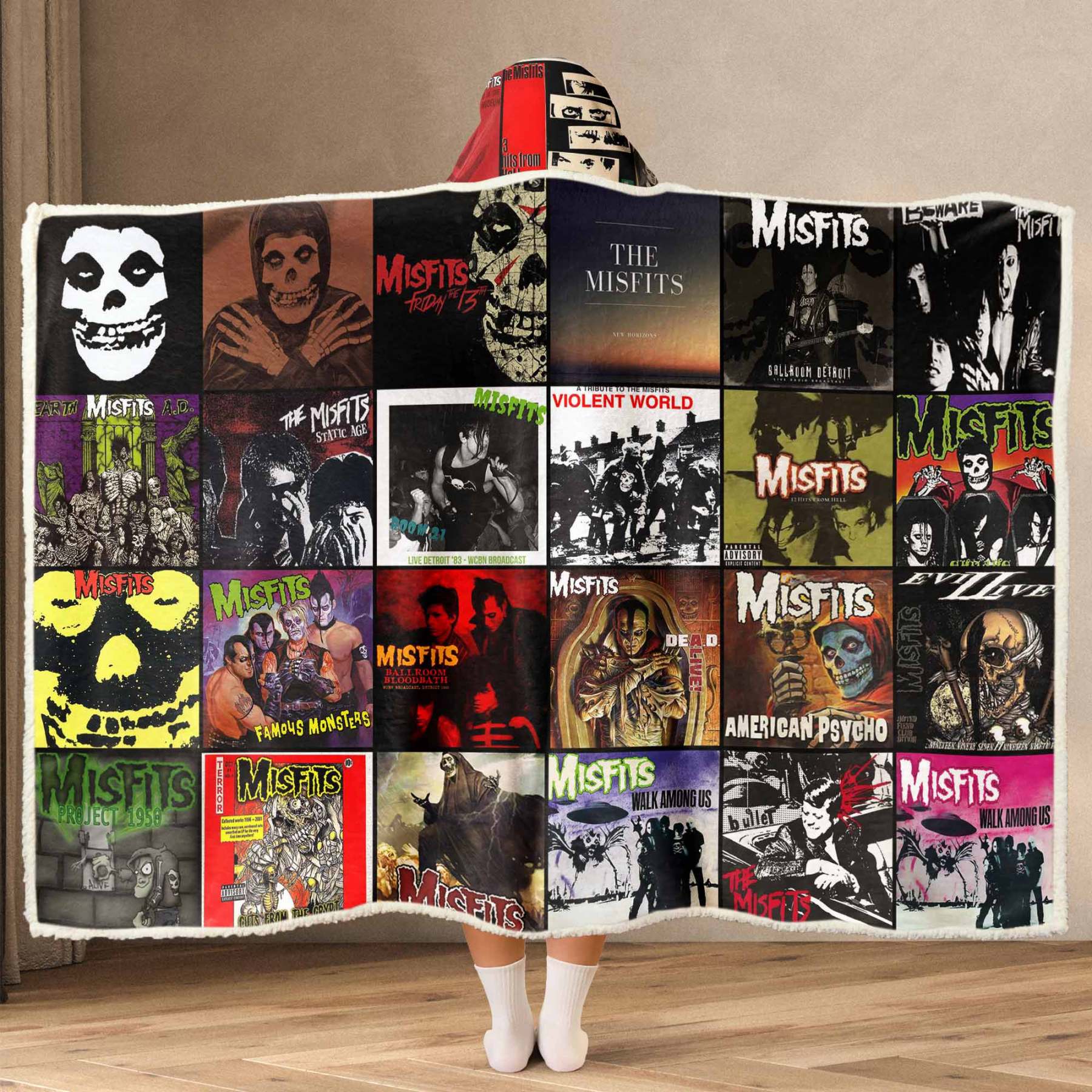 Misfits Wearable Hooded Blanket – Horror-Punk Energy You Can Wear