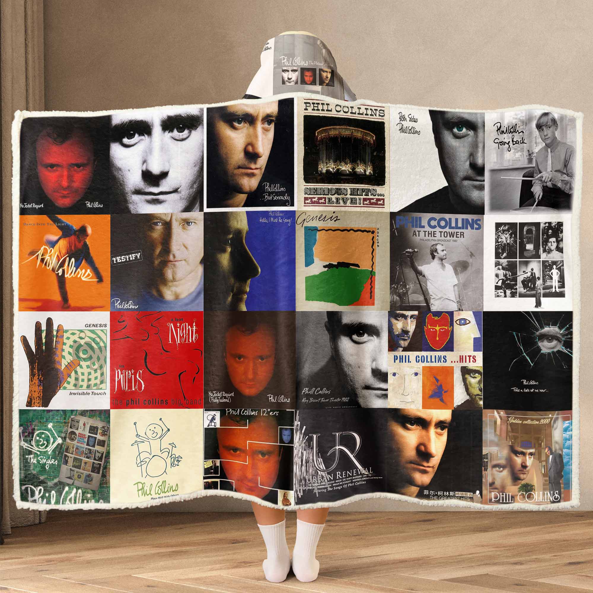 Phil Collins Wearable Hooded Blanket – A Cozy Tribute to an Iconic Voice