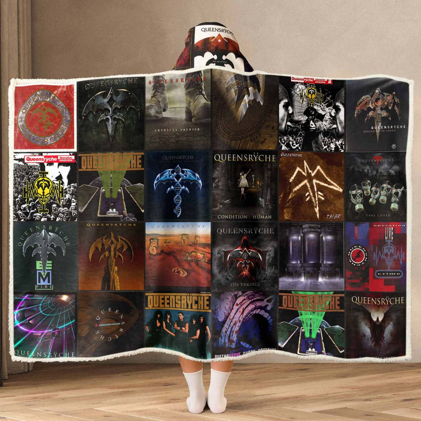 Queensrÿche Wearable Hooded Blanket – Progressive Metal Power You Can Wear