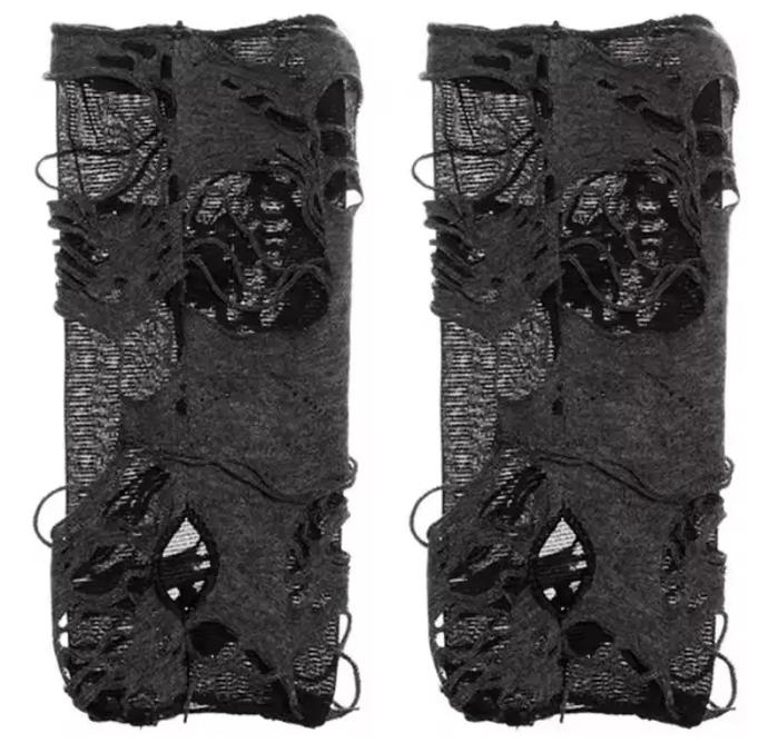 Punk Gothic Do-Over Torn Gloves