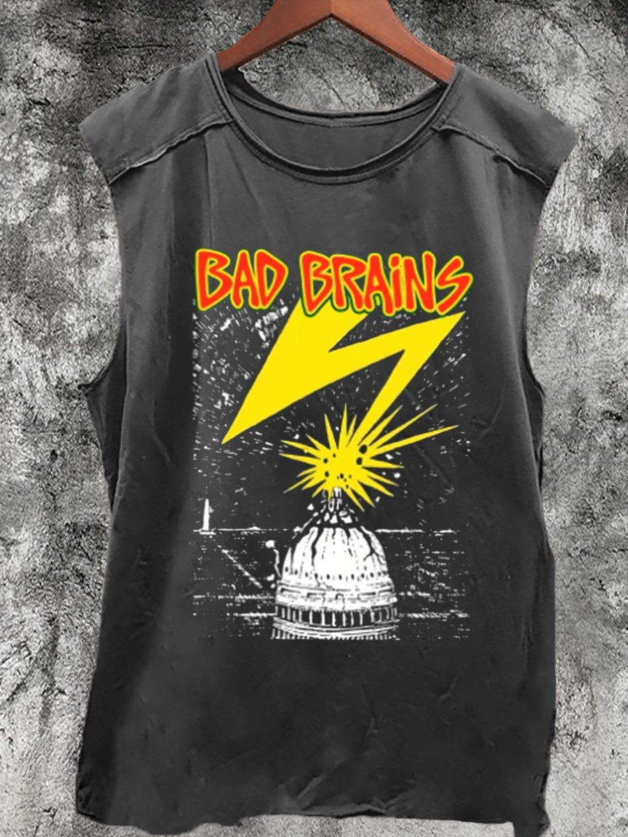 Bad Brains Print 100% Cotton Casual Tank Top