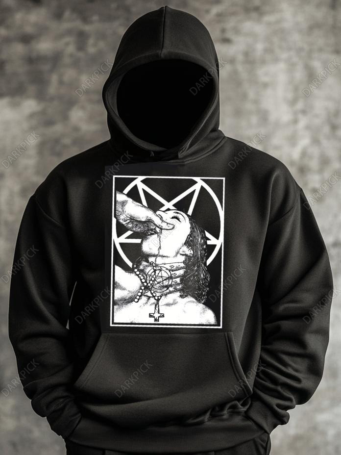 The Devil and The Nuns Print Hoodie
