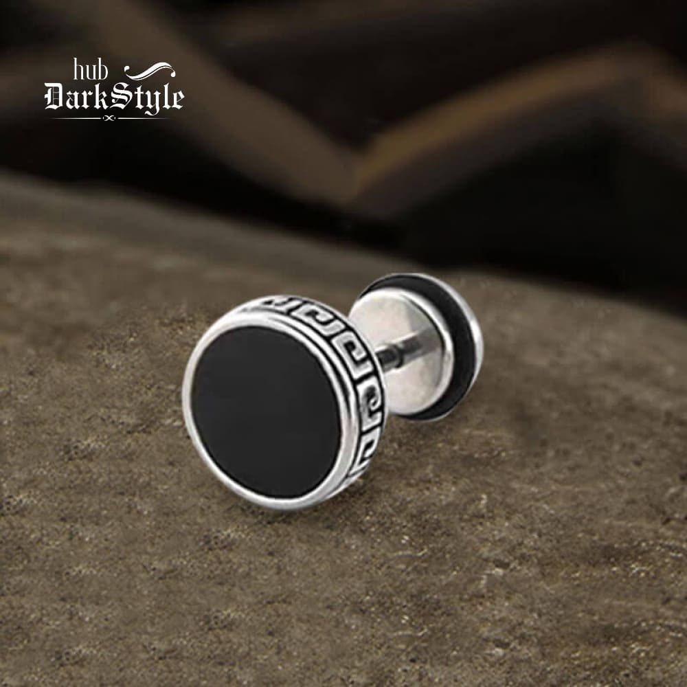 Punk Great Wall Pattern Stainless Steel Stud Earring