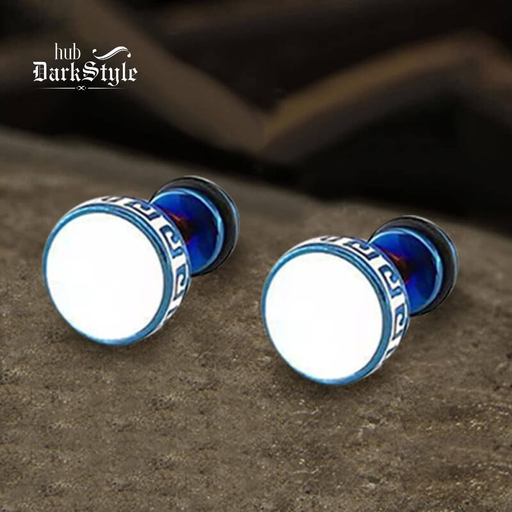 Punk Great Wall Pattern Stainless Steel Stud Earring