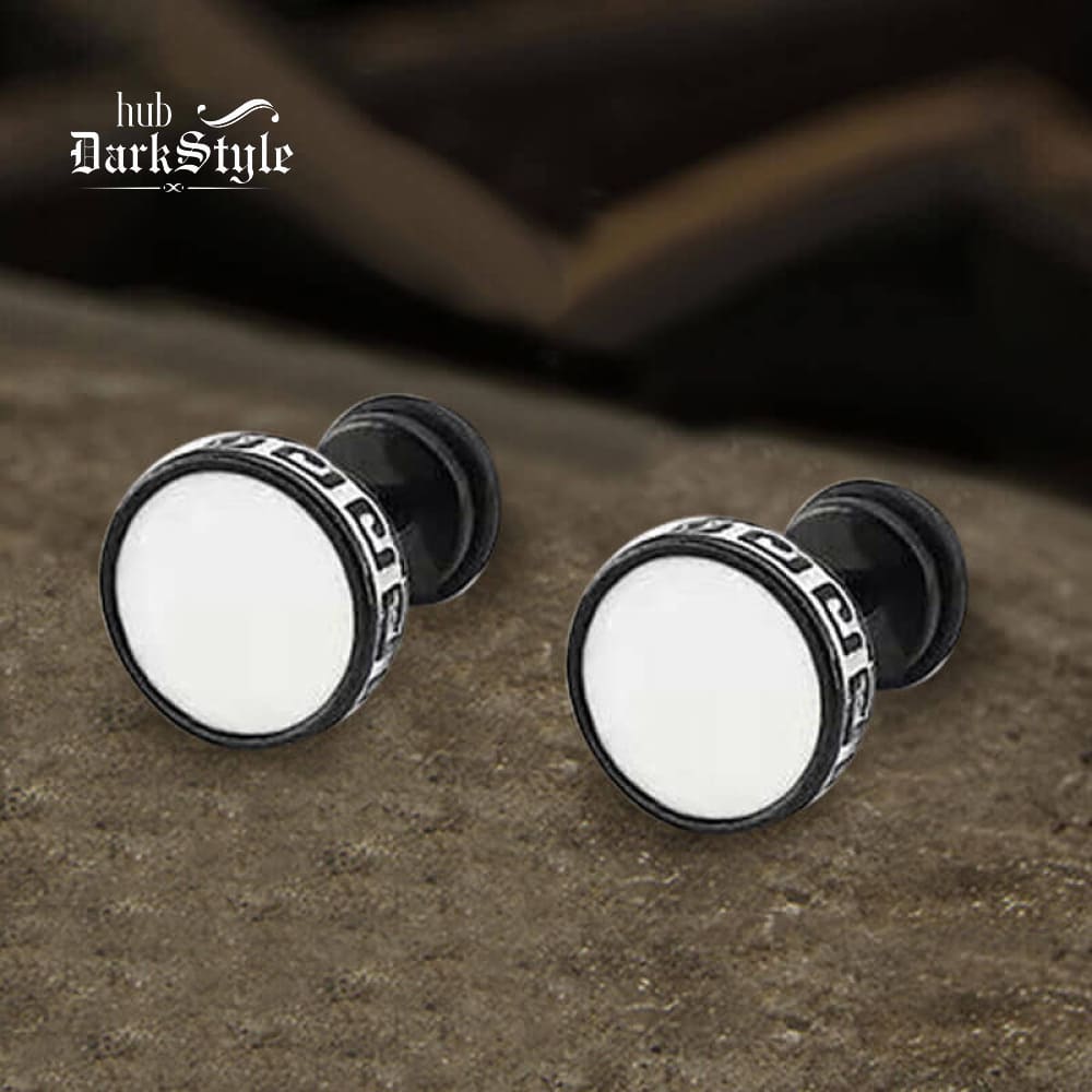 Punk Great Wall Pattern Stainless Steel Stud Earring