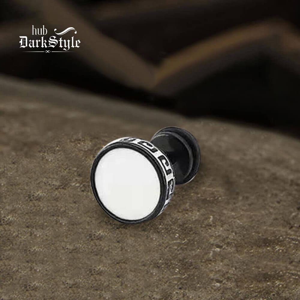 Punk Great Wall Pattern Stainless Steel Stud Earring