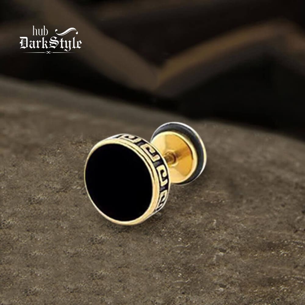 Punk Great Wall Pattern Stainless Steel Stud Earring