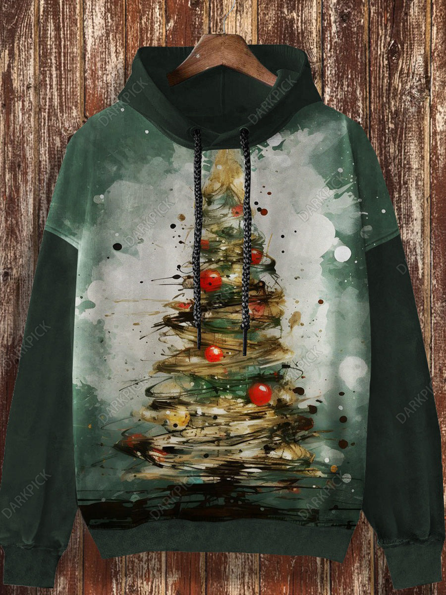 Unisex Christmas  Printed Casual And Fashionable Hooded Sweatshirt